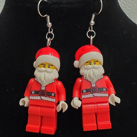 Lego Jewelry - Santa Lego Earrings